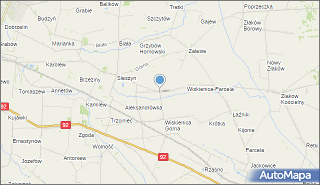 mapa Wiskienica Dolna, Wiskienica Dolna na mapie Targeo